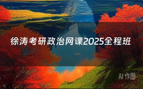 徐涛考研政治网课2025全程班 