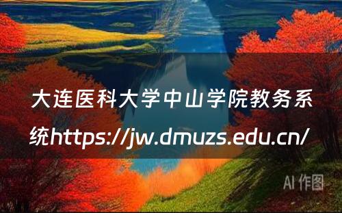 大连医科大学中山学院教务系统https://jw.dmuzs.edu.cn/ 