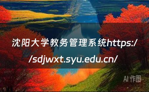沈阳大学教务管理系统https://sdjwxt.syu.edu.cn/ 