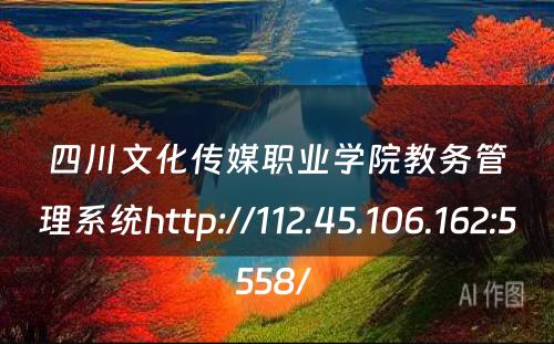 四川文化传媒职业学院教务管理系统http://112.45.106.162:5558/ 