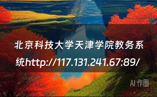 北京科技大学天津学院教务系统http://117.131.241.67:89/ 