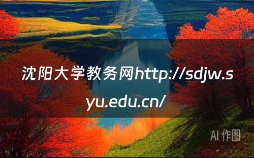 沈阳大学教务网http://sdjw.syu.edu.cn/ 