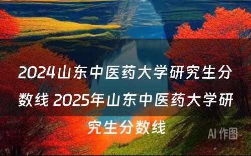 2024山东中医药大学研究生分数线 2025年山东中医药大学研究生分数线