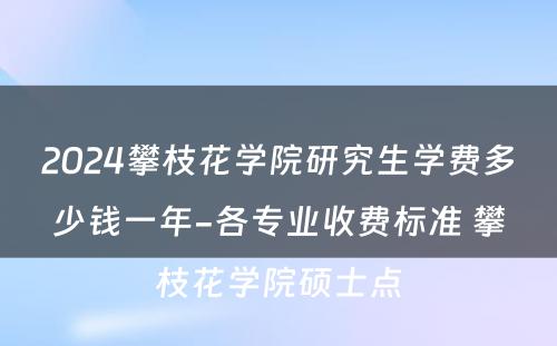 2024攀枝花学院研究生学费多少钱一年-各专业收费标准 攀枝花学院硕士点