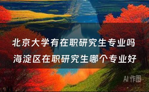 北京大学有在职研究生专业吗 海淀区在职研究生哪个专业好