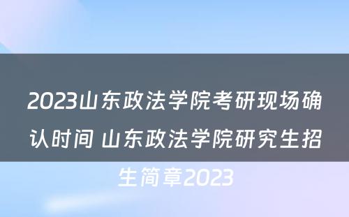 2023山东政法学院考研现场确认时间 山东政法学院研究生招生简章2023