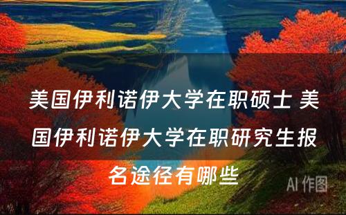 美国伊利诺伊大学在职硕士 美国伊利诺伊大学在职研究生报名途径有哪些