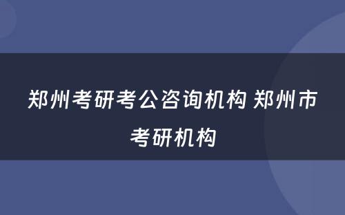 郑州考研考公咨询机构 郑州市考研机构