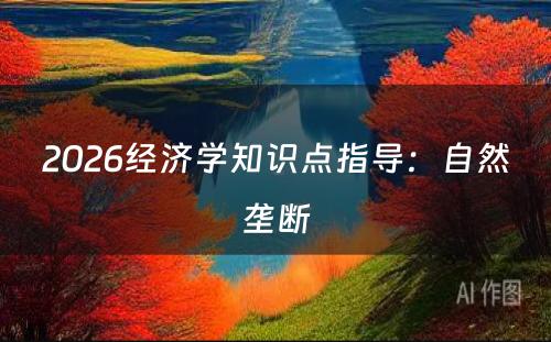 2026经济学知识点指导：自然垄断
